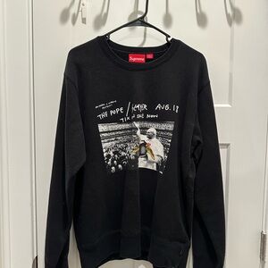 Supreme Black Graphic Crewneck Sweater